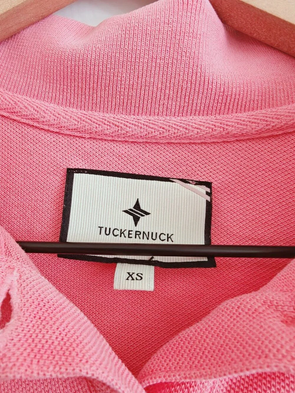 Tuckernuck Powder Pink Pique Puff Sleeve Peggy Polo Top Size XS